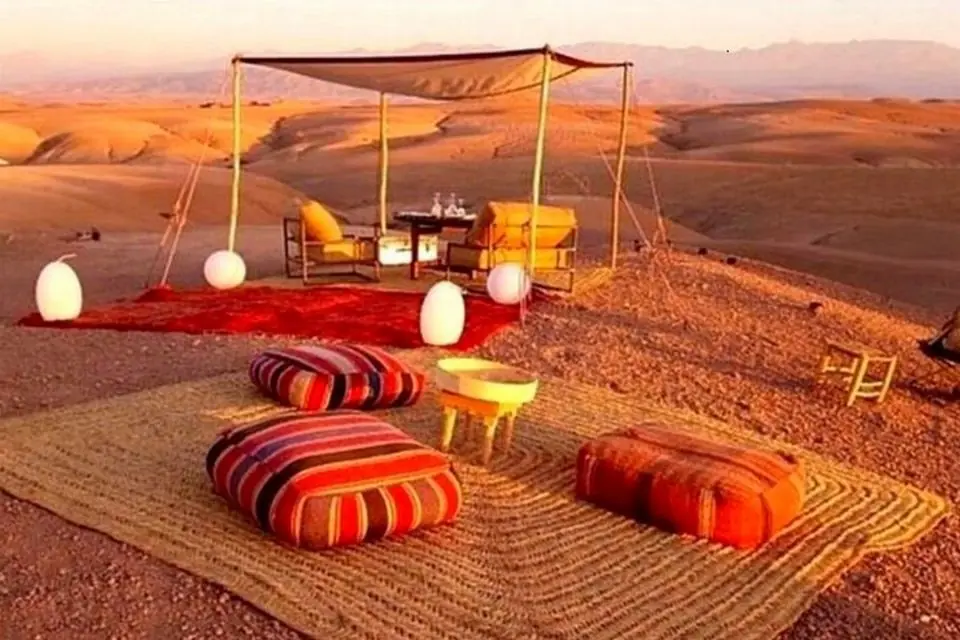 Camp in the Agafay desert near Marrakech
