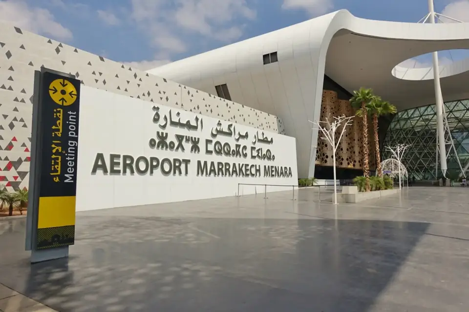 Entrance of Marrakech Menara airport