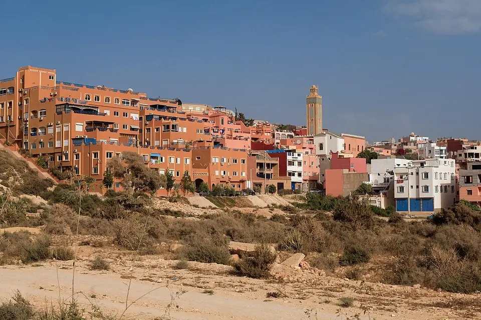 The village of Tamraght above the coast road